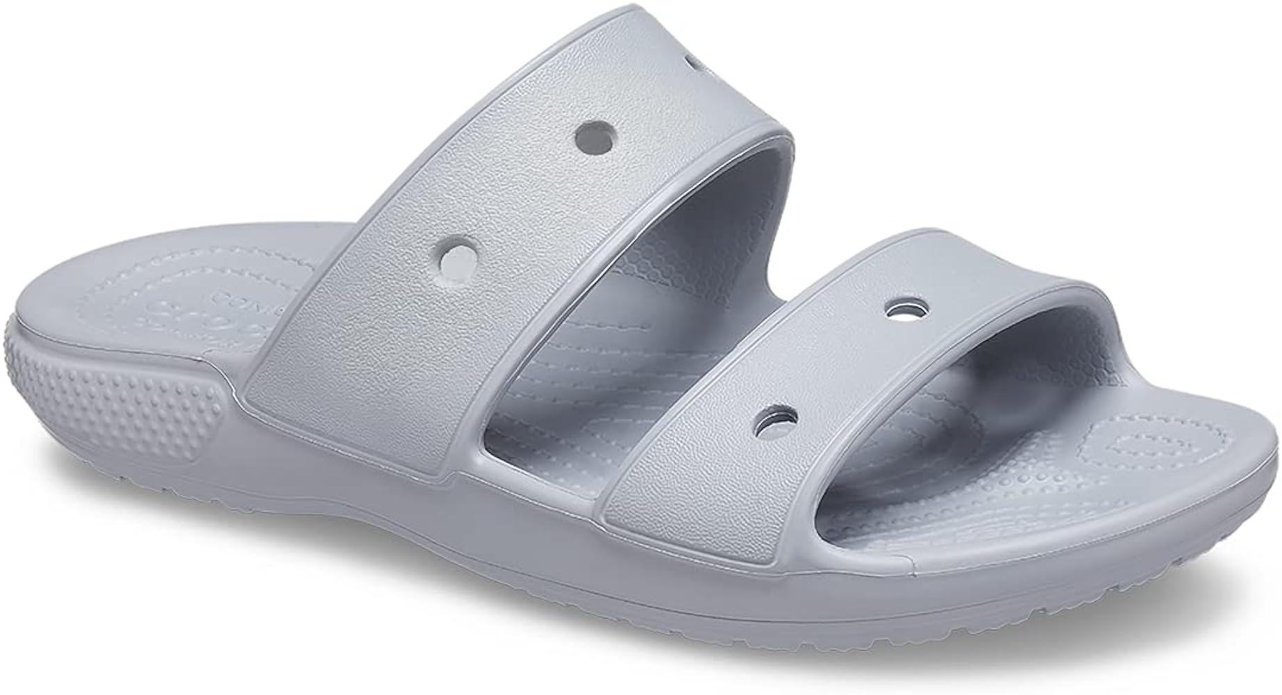 Unisex Classic Two-Strap Slide Sandals - Light Grey