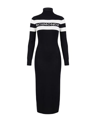 Woman Midi dress Black Size M Viscose, Nylon