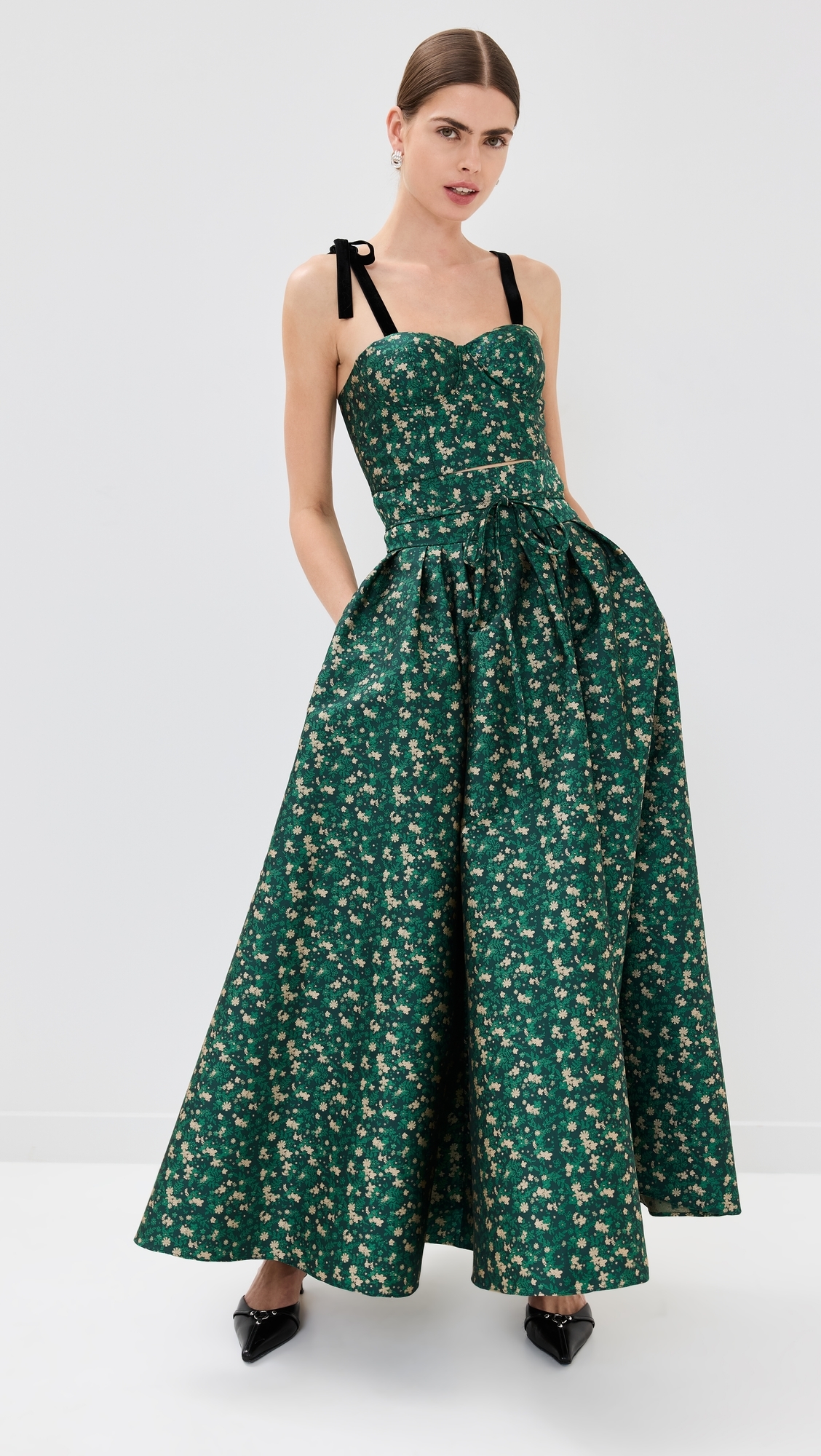 Bustino Top Dark Green