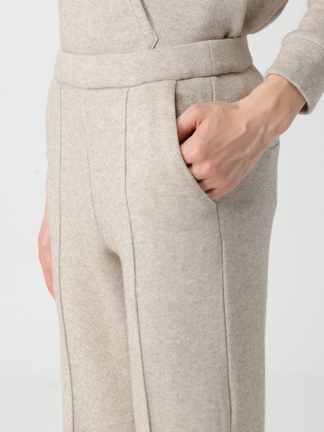 Pants Woman color Cream