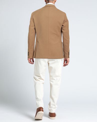 Man Blazer Camel Size 44 Polyester, Cotton, Elastane