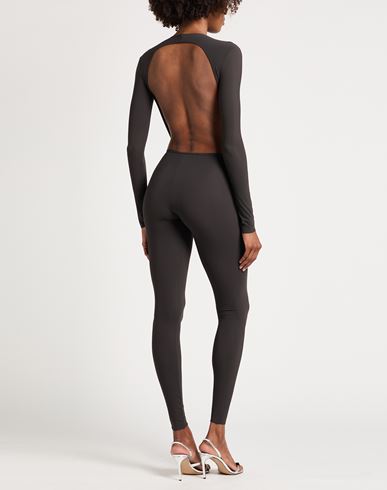 Amazuìn Woman Jumpsuit Dark brown Size ONESIZE Polyamide, Elastane