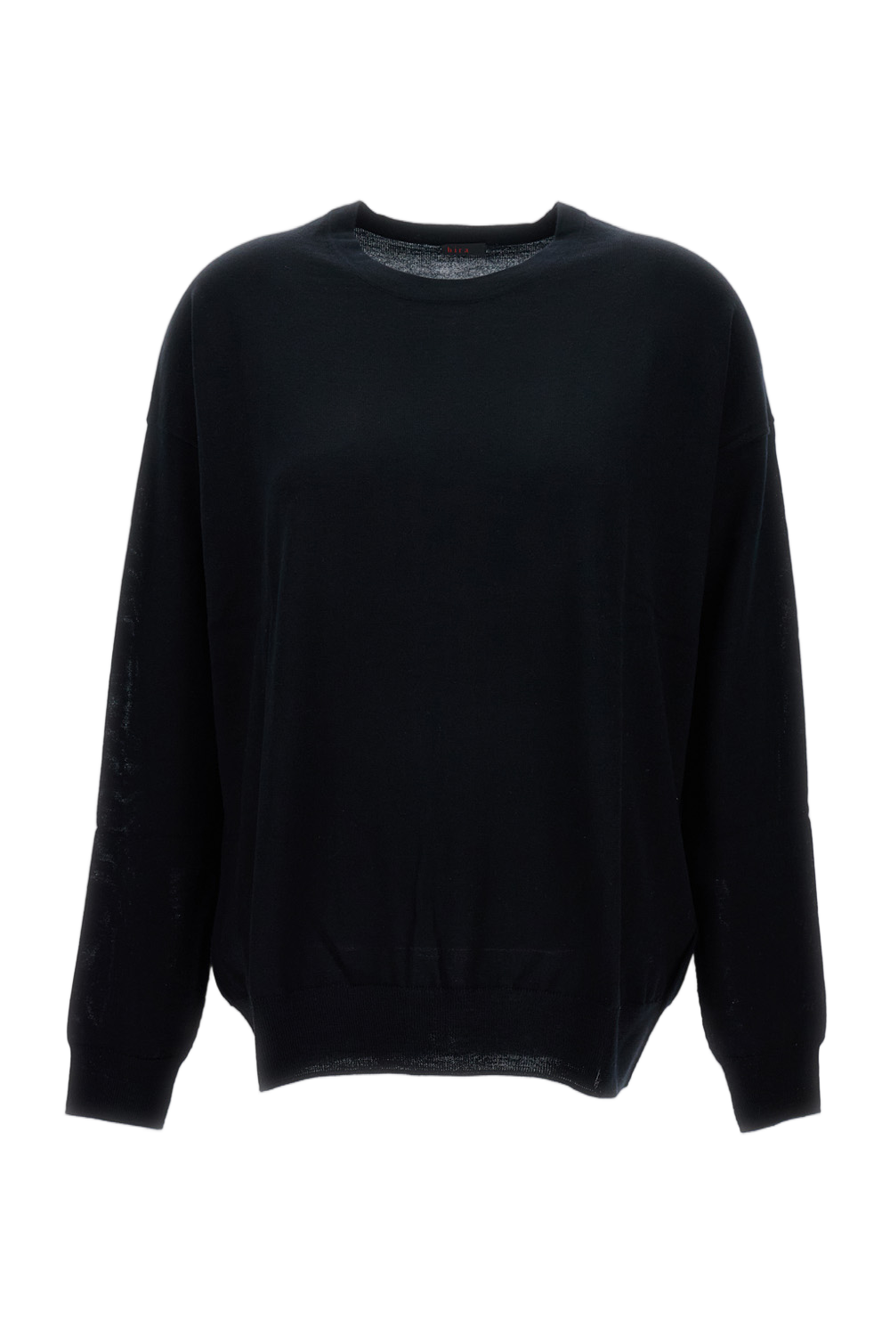 Crewneck Pullover With Ribbed Detailing And Long Sleeves
