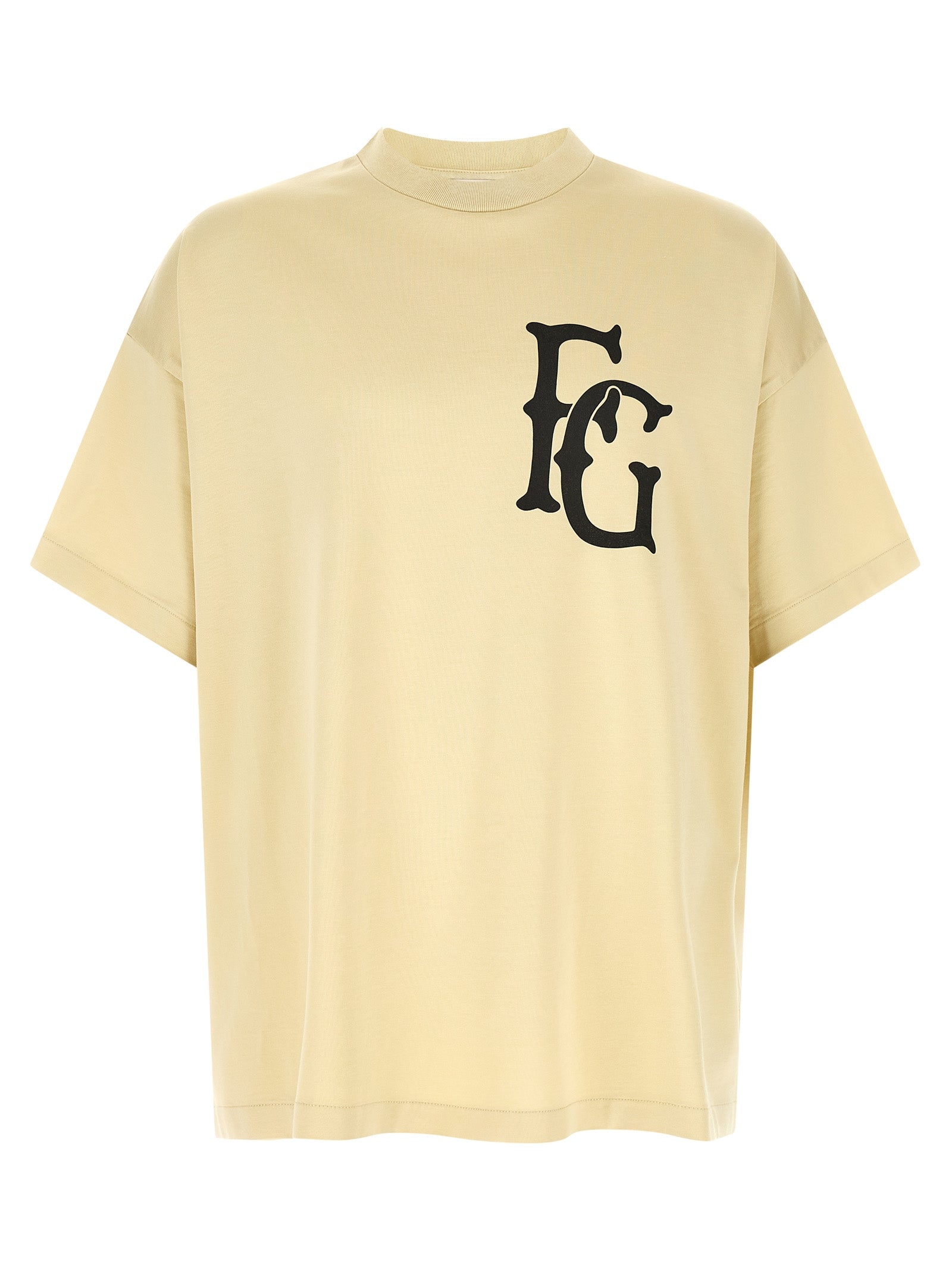 Logo-Embroidered Cotton Blend T-Shirt — Beige