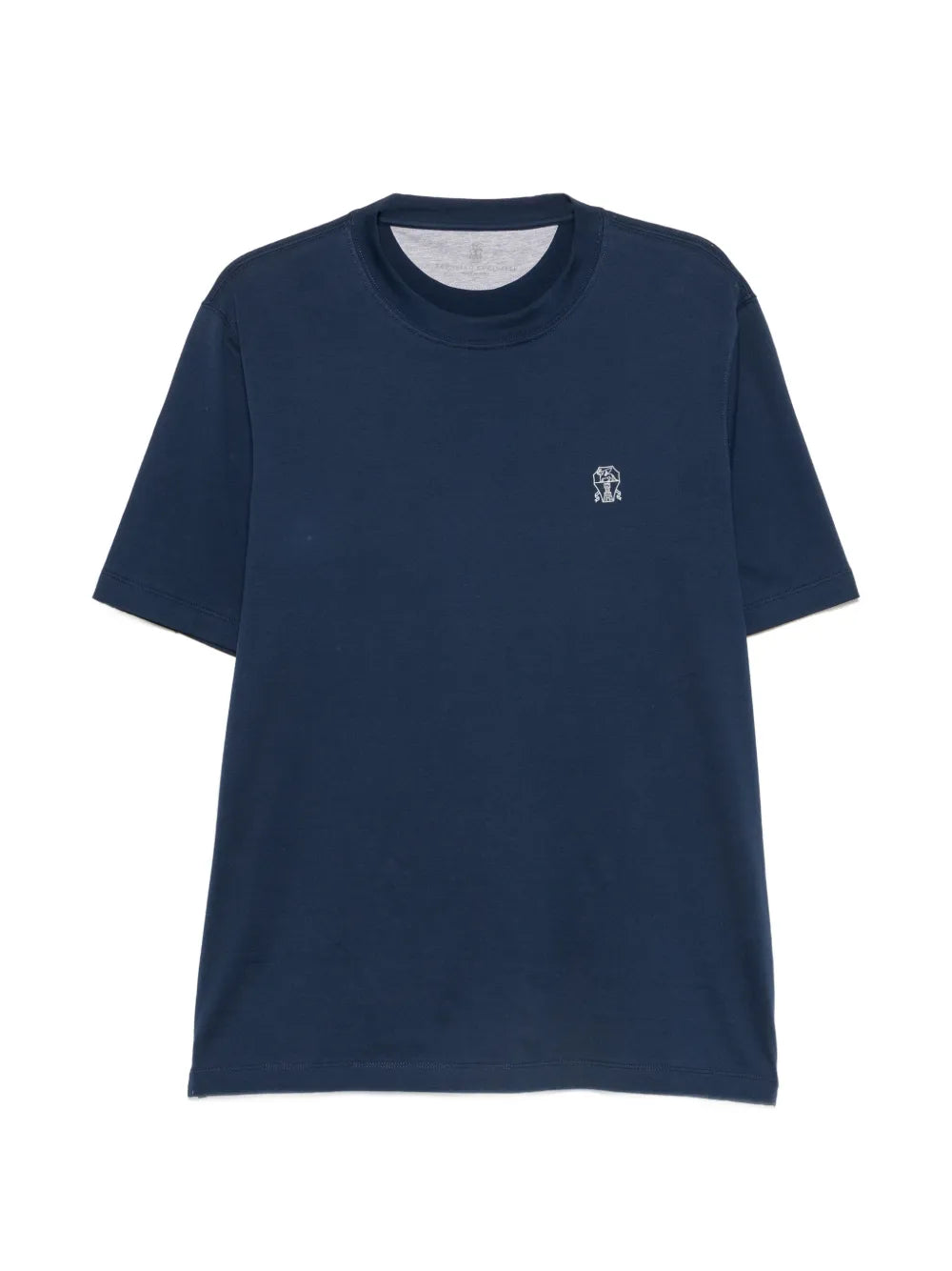 Embroidered-Logo Cotton T-Shirt — Navy