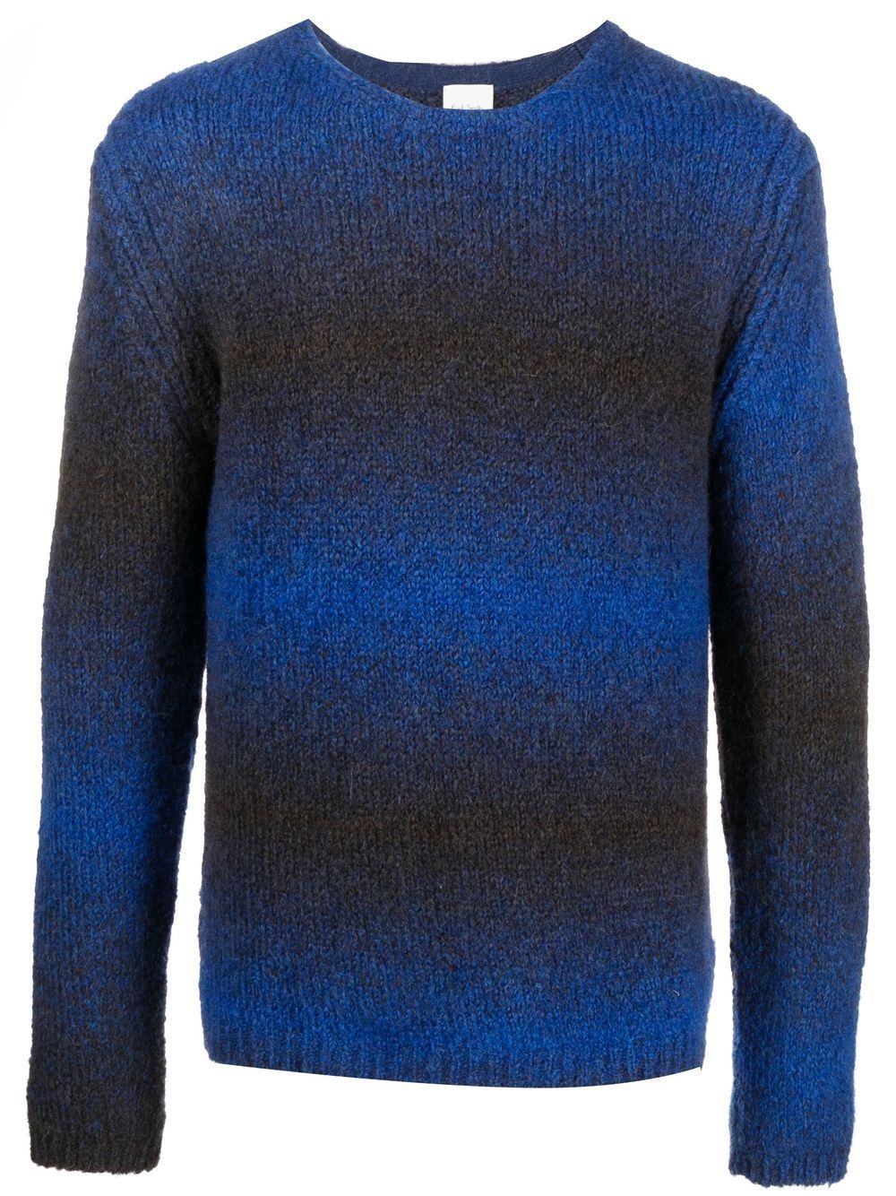 Ombré-stripe knitted jumper - Blue