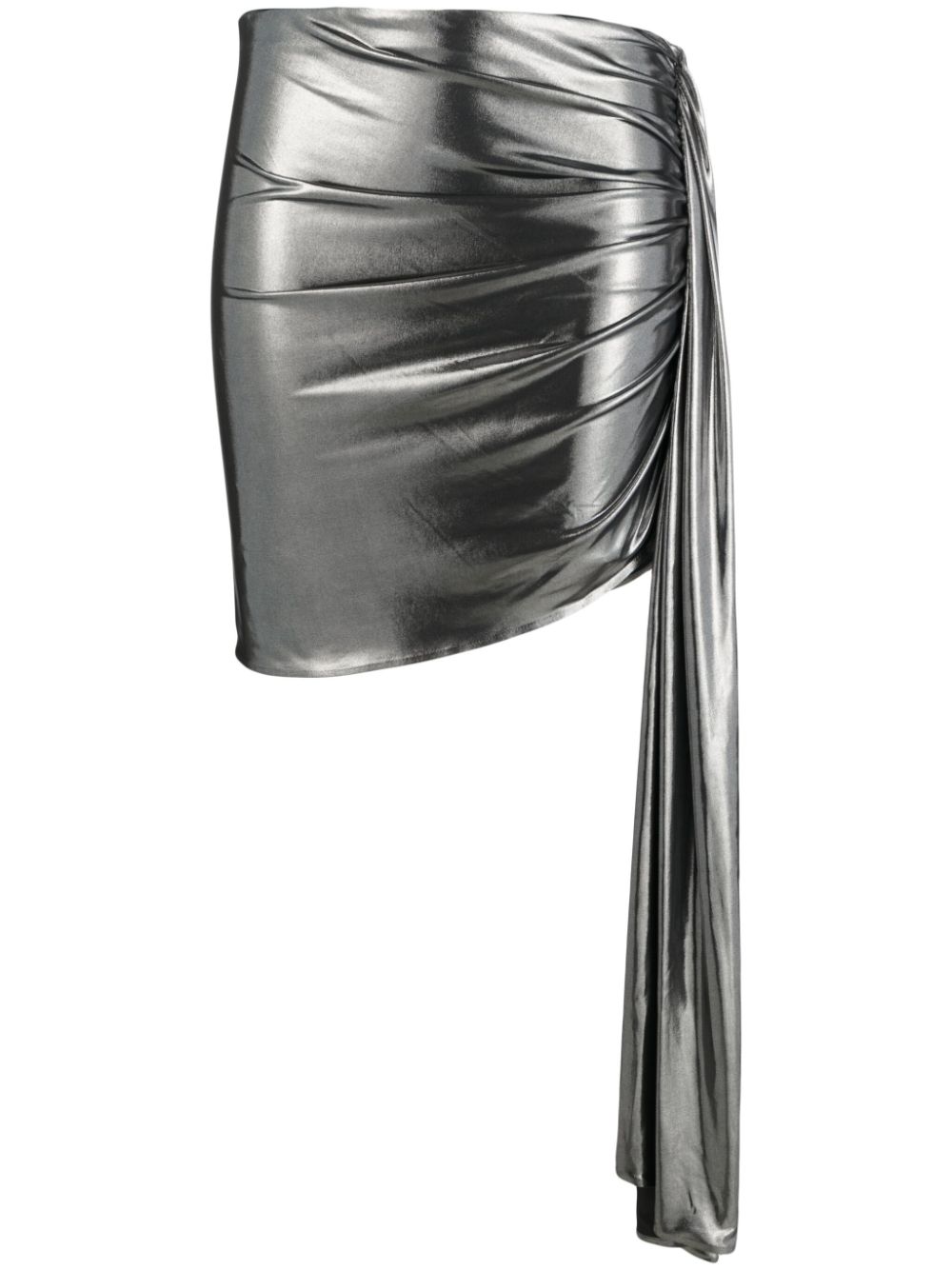 Asymmetric mini skirt - Silver