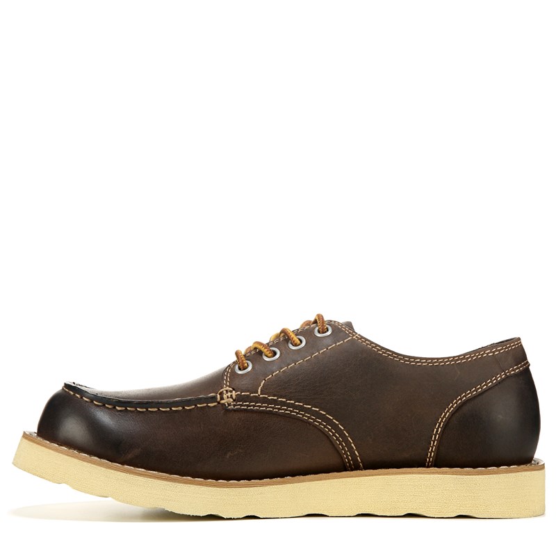 Men's Lumber Down Moc Toe Oxford Shoes (Brown Leather)