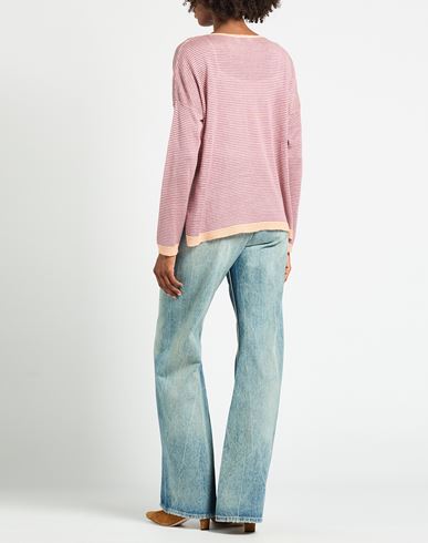 Woman Sweater Mauve Size L Linen