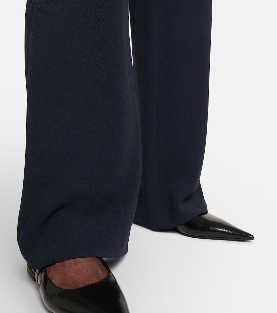 High-rise crêpe pants