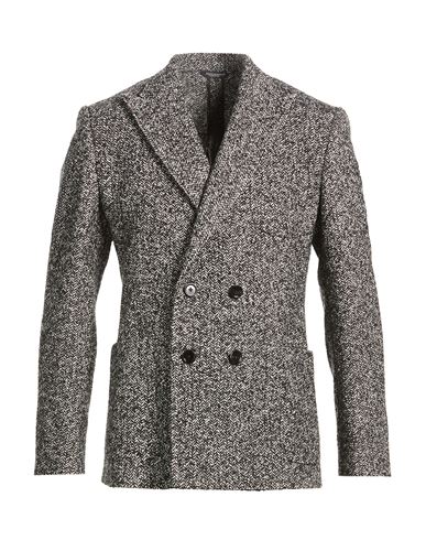 Man Blazer Black Size 38 Virgin Wool, Polyamide