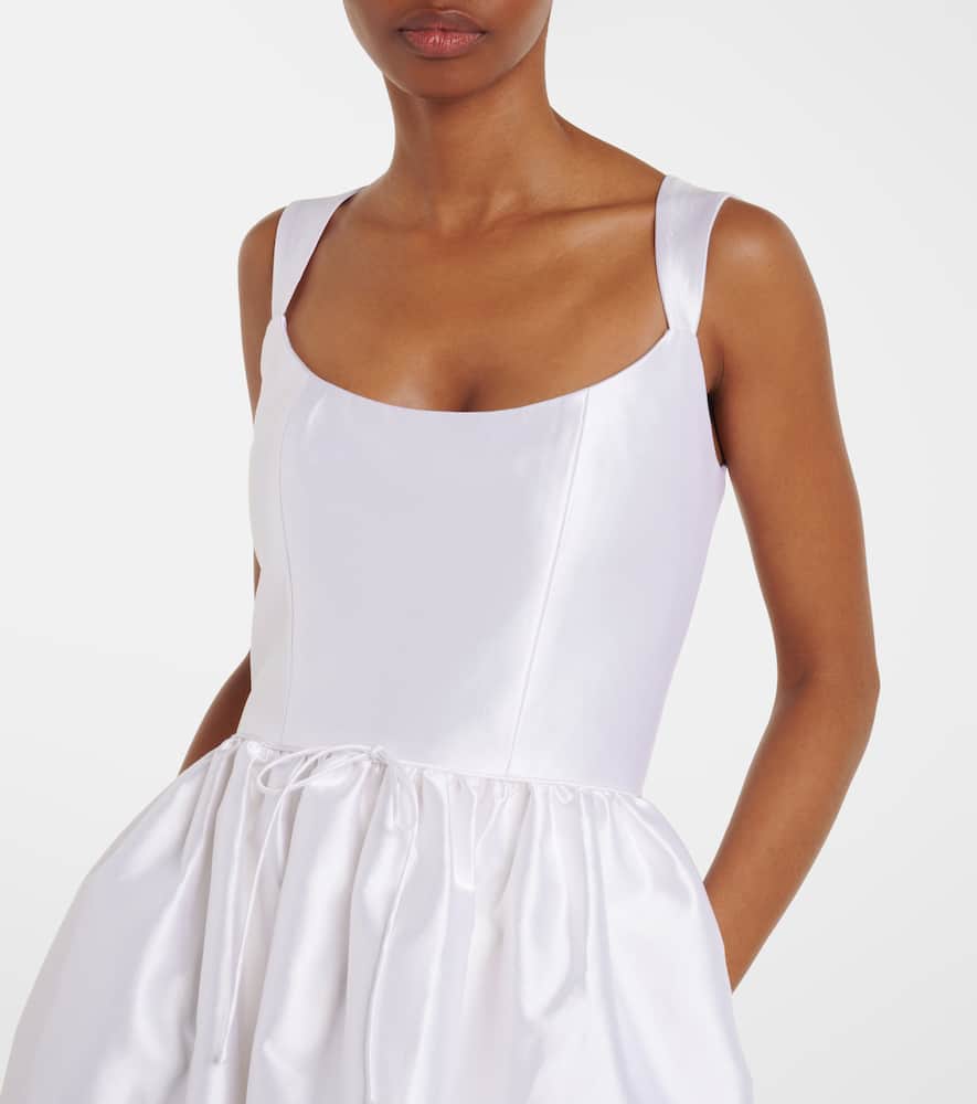 Apple cotton and silk midi dress