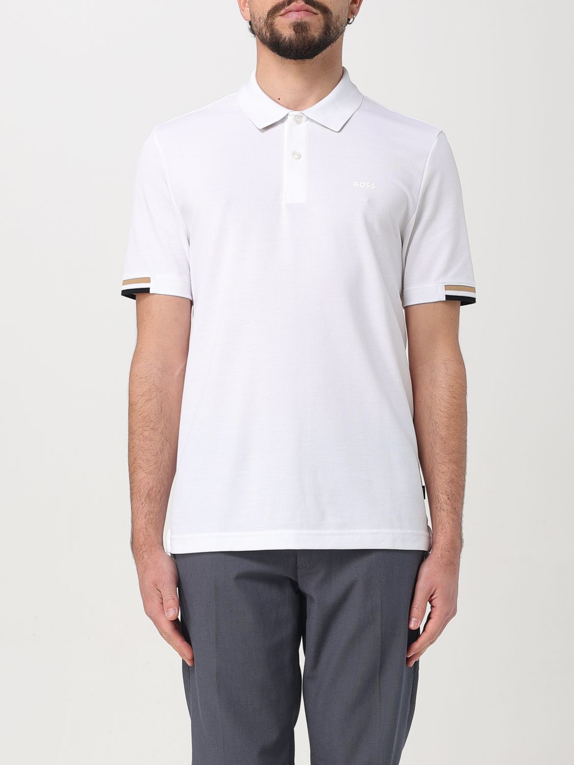 Polo Shirt Men color White