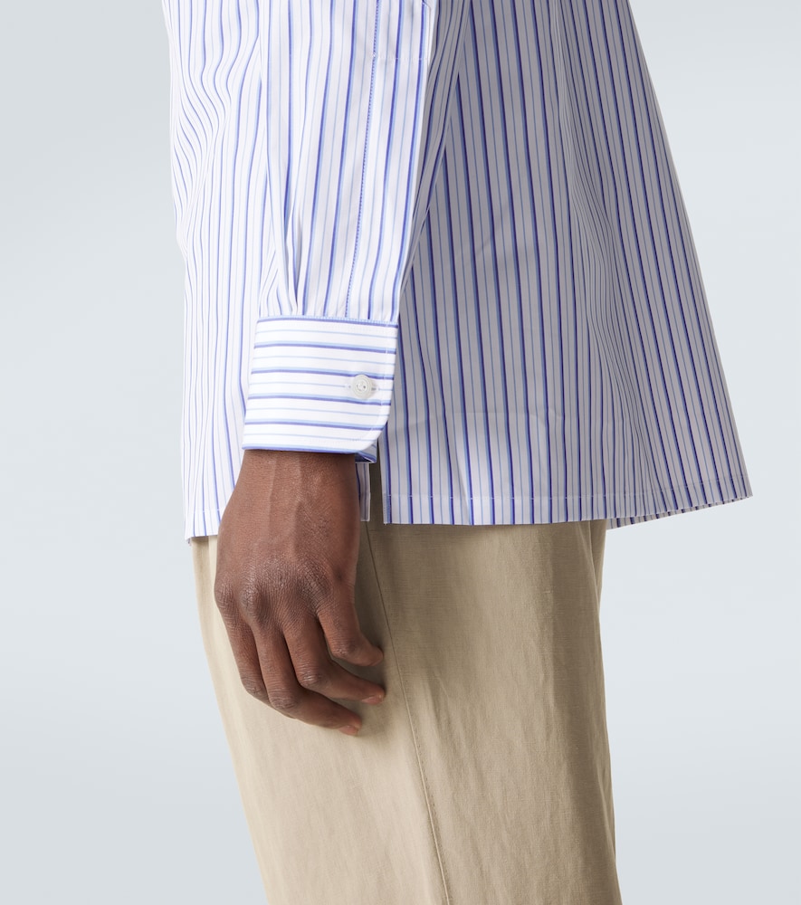 Striped cotton poplin shirt