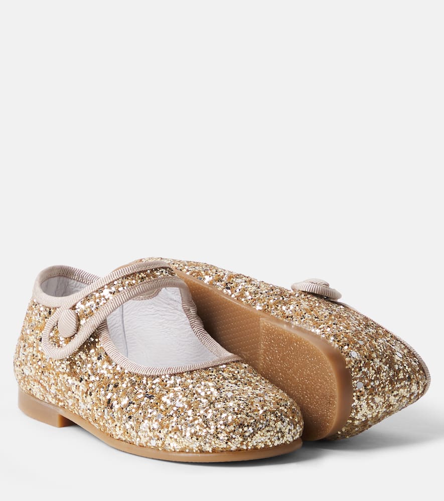 Glitter Mary Jane flats