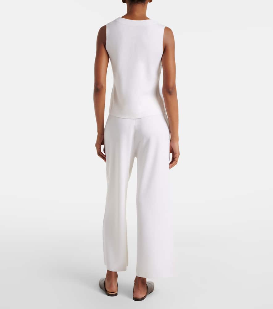 Virgin wool wide-leg pants