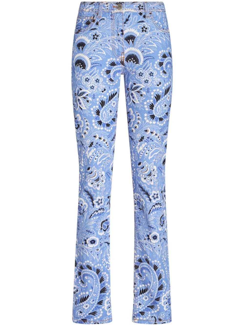 - Printed Denim Jeans