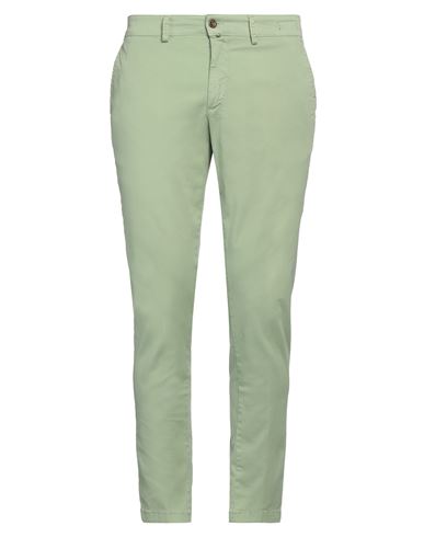 Man Pants Light green Size 36 Cotton, Elastane