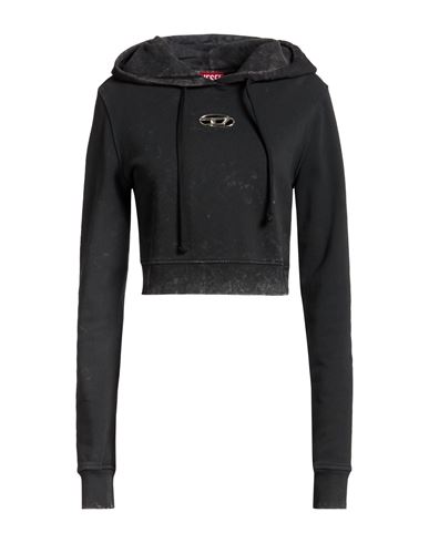 Woman Sweatshirt Black Size S Cotton