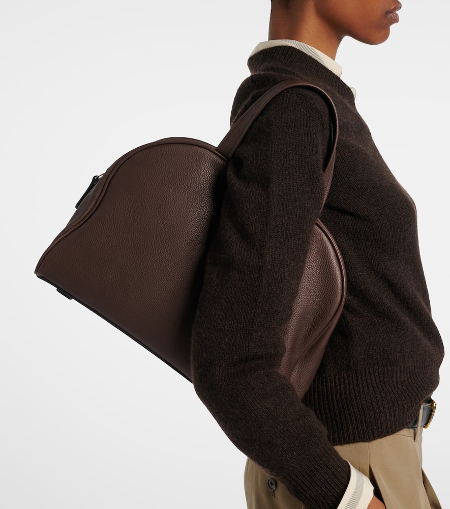 Soft leather top-handle bag