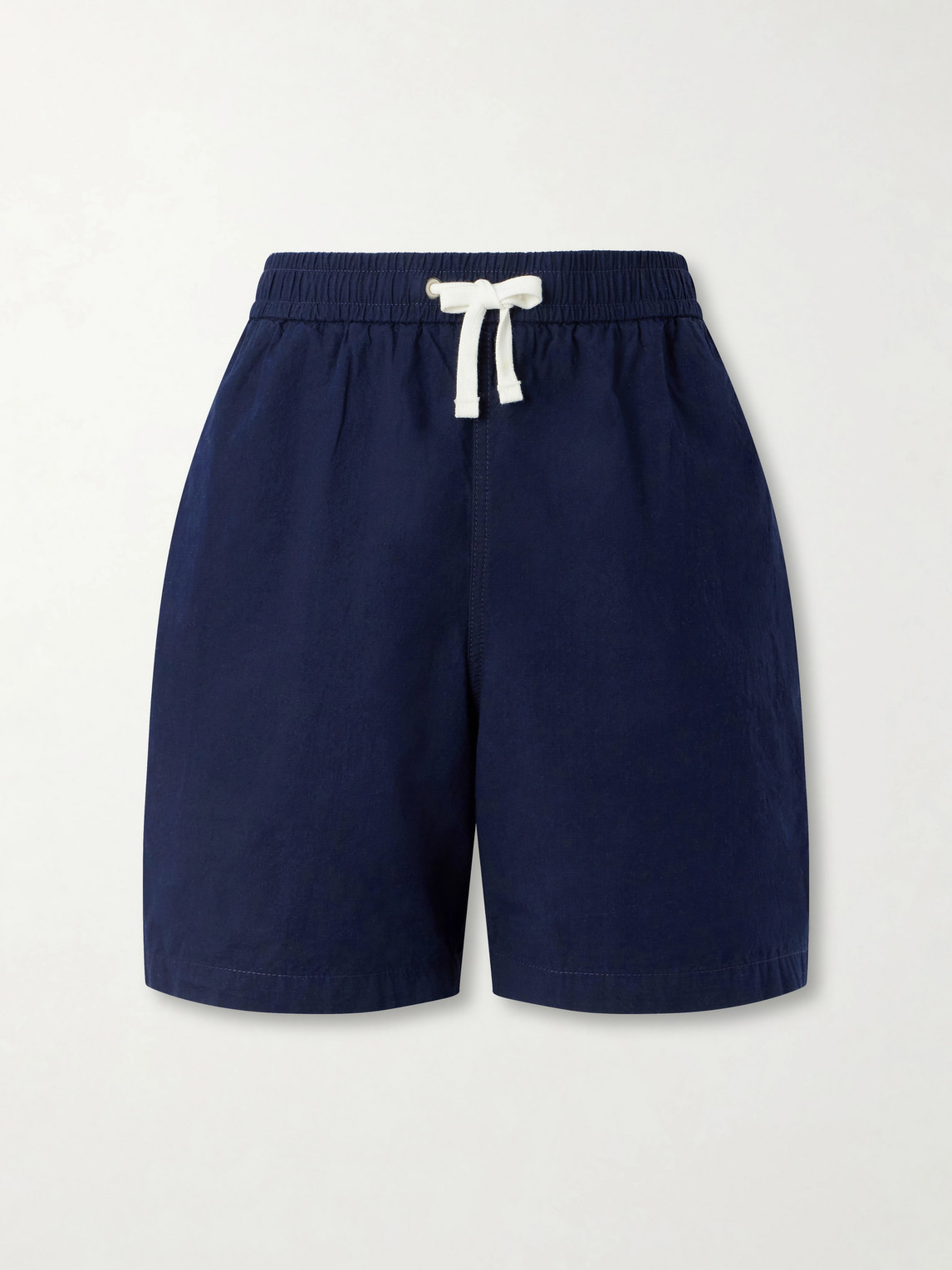 Straight-Leg Cotton Drawstring Shorts