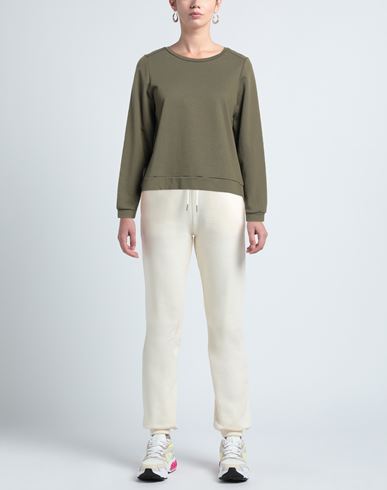 Malìparmi Woman Sweatshirt Military green Size M Cotton, Elastane