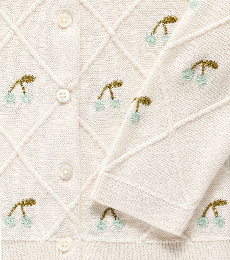 Bonpoint Baby Fayana embroidered cotton cardigan