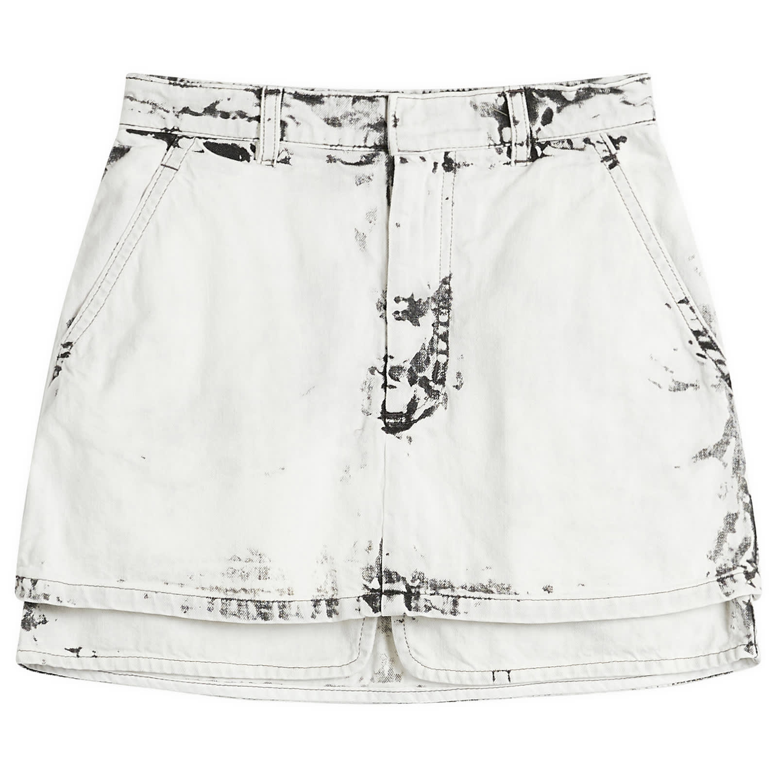 Women's TOGA Denim Mini Skirt in Black