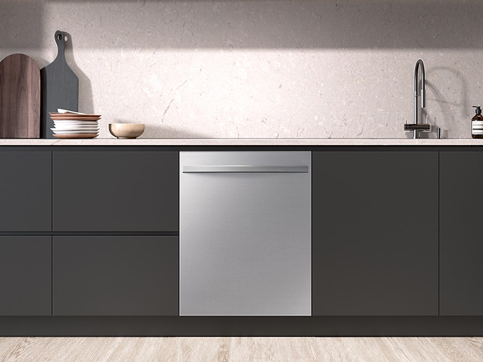AutoRelease 51dBA Fingerprint Resistant Dishwasher with 3rd Rack in Silver(DW80CG4051SRAA)