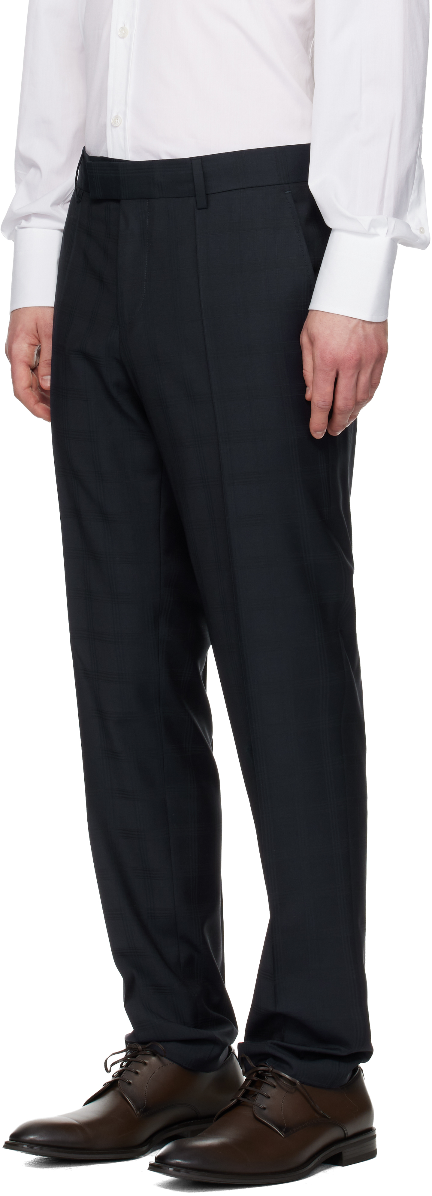 Navy Checkered Suit