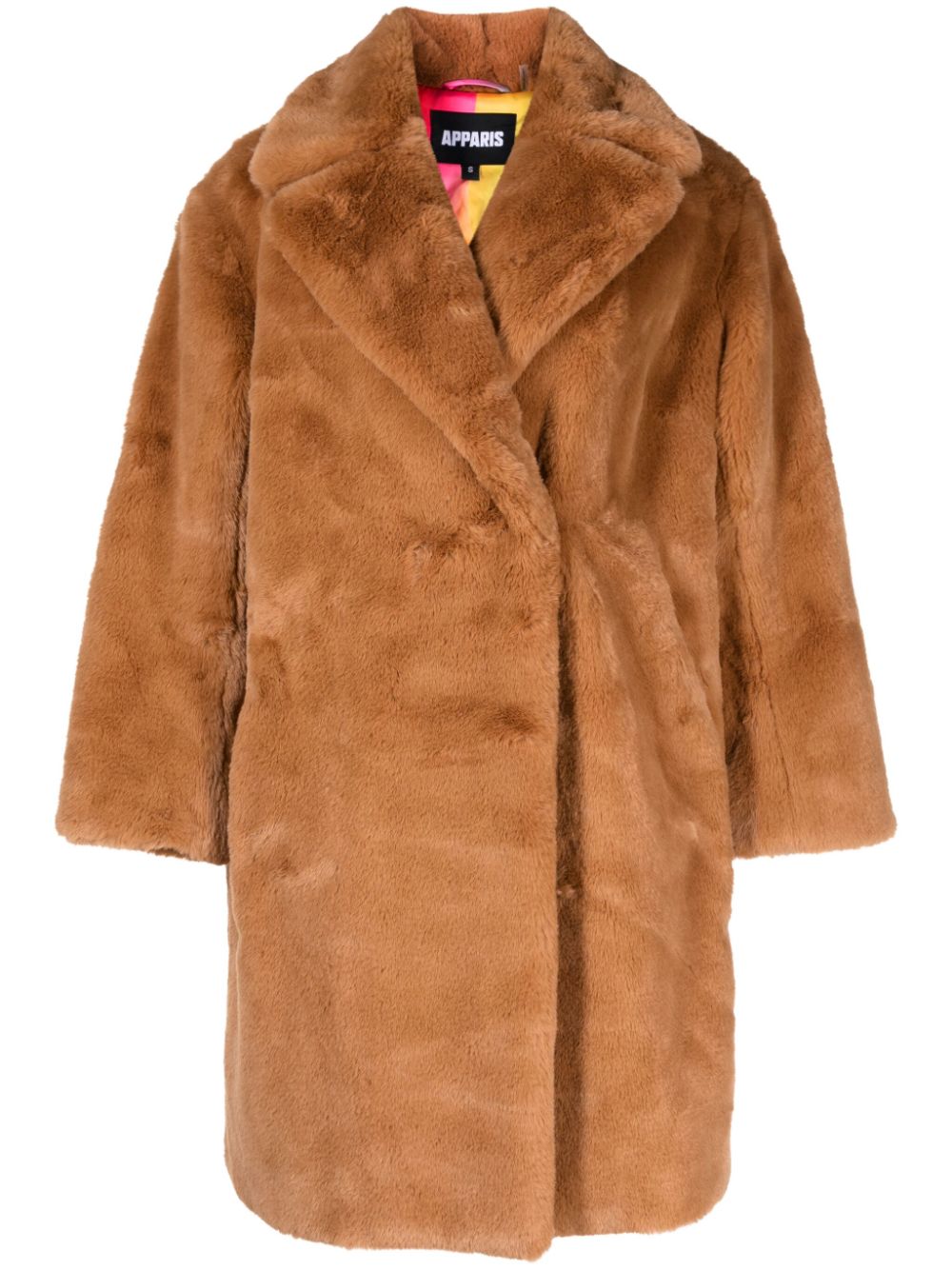 Stella faux-fur coat - Brown