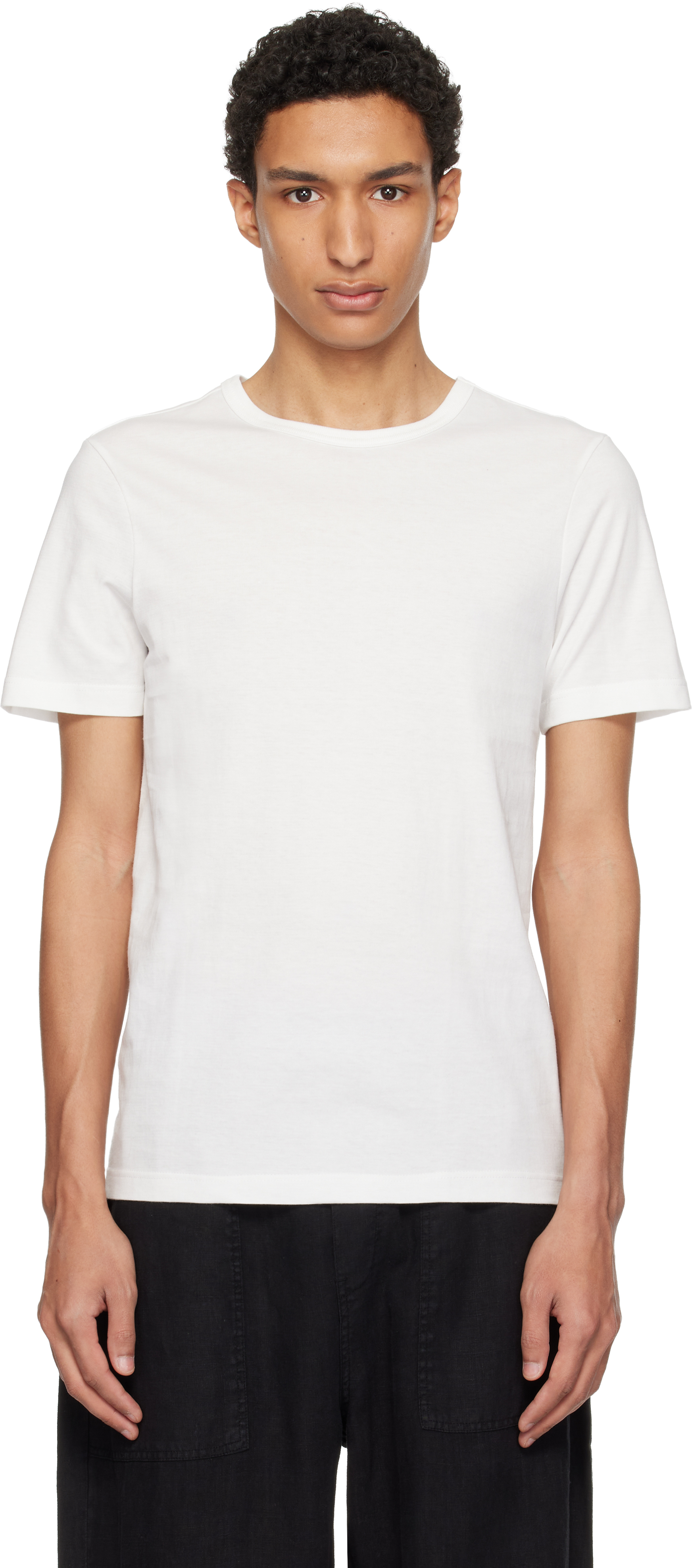 White 1950s Loopwheeled Classic Fit Lightweight T-shirt
