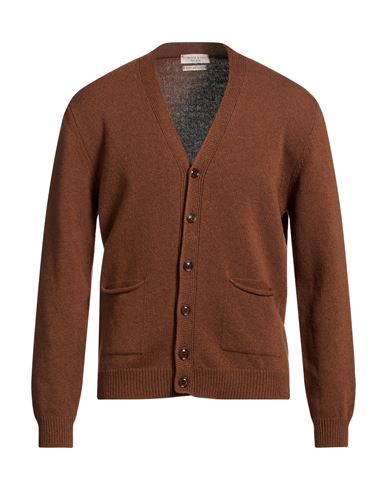Man Cardigan Brown Size M Wool