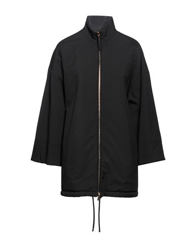 Woman Jacket Black Size M Polyester, Cashmere, Wool, Ovine leather