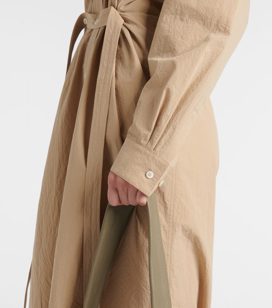 Belted cotton shirt dress