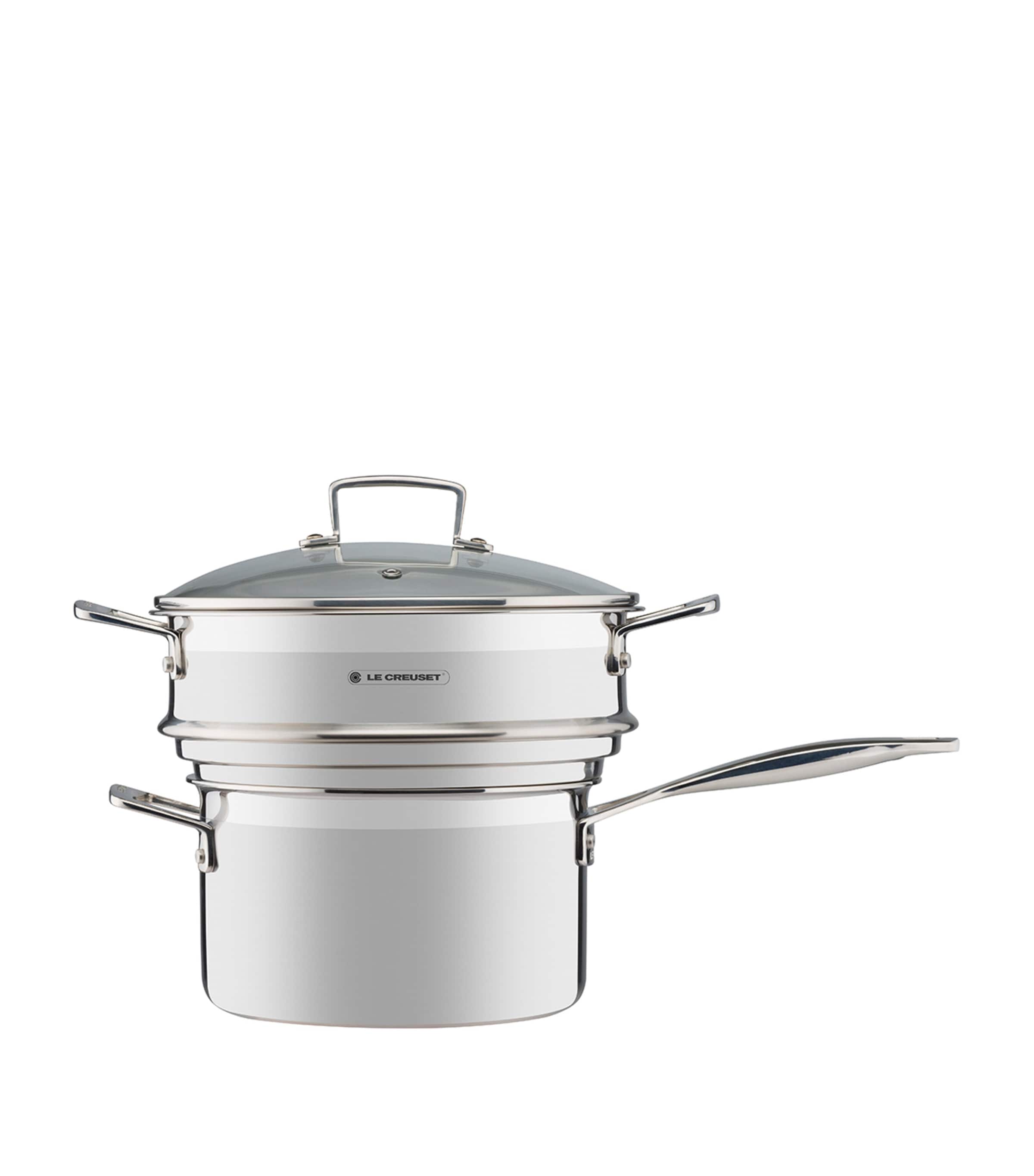 3-Ply Stainless Steel Sauté Multi-Steamer with Glass Lid