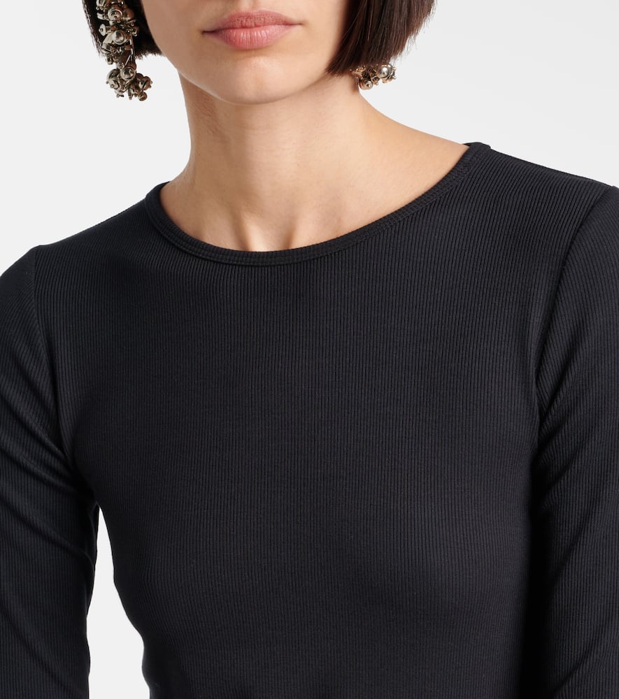 Ribbed-knit top
