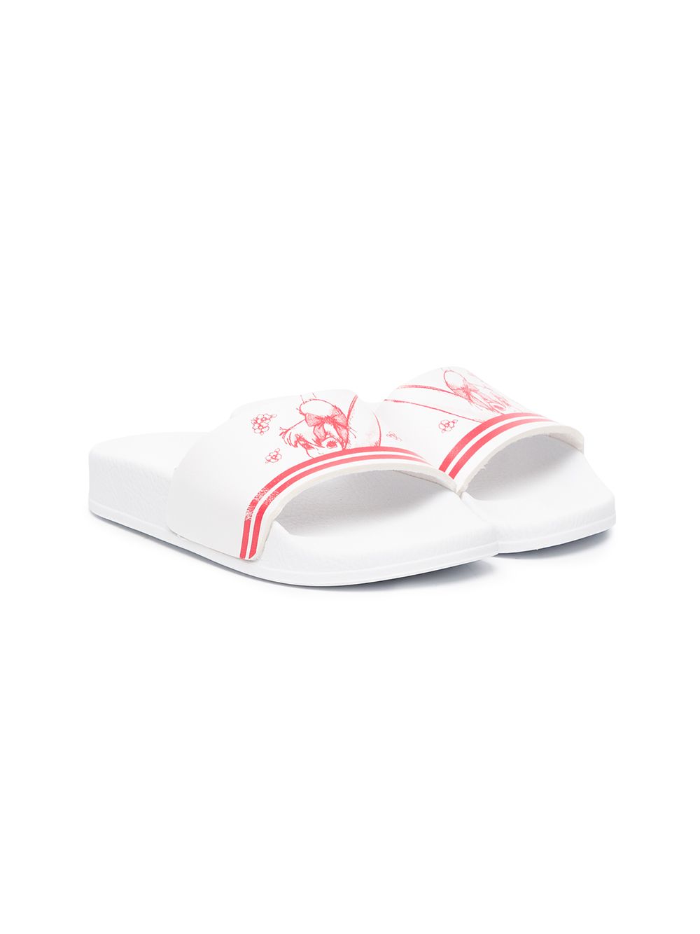 X Disney Tinkerbell print logo slides - White