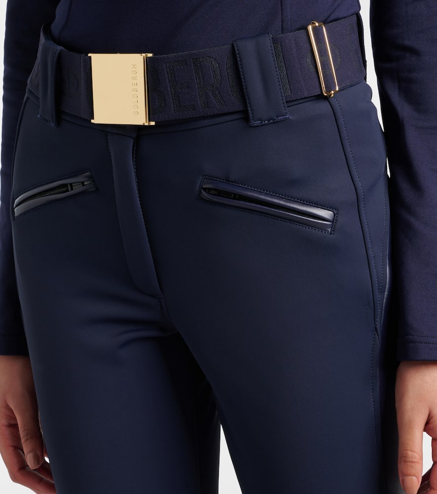 Alessia faux leather-trimmed ski pants