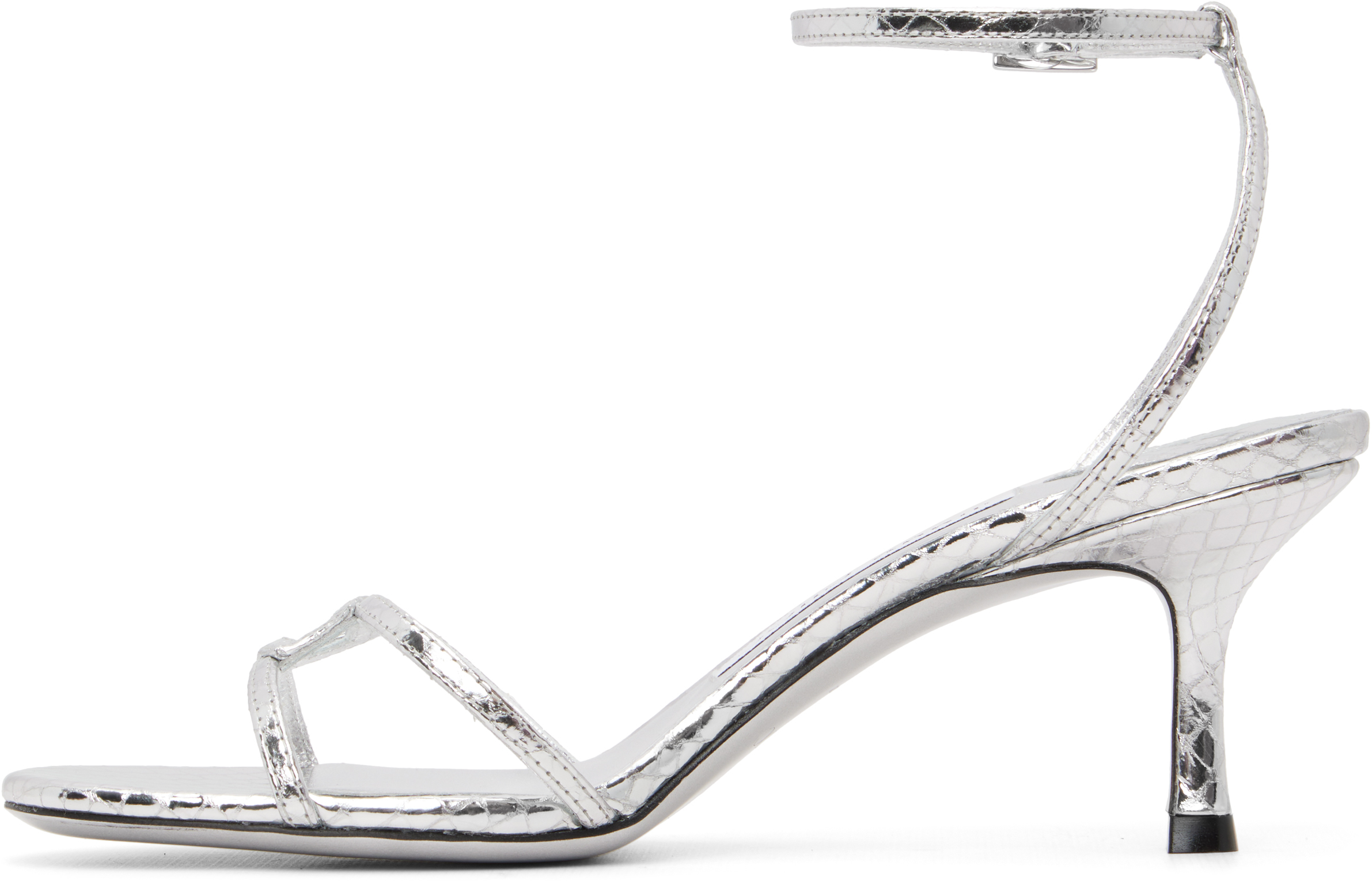 Silver 1998 Leo 65 Heeled Sandals