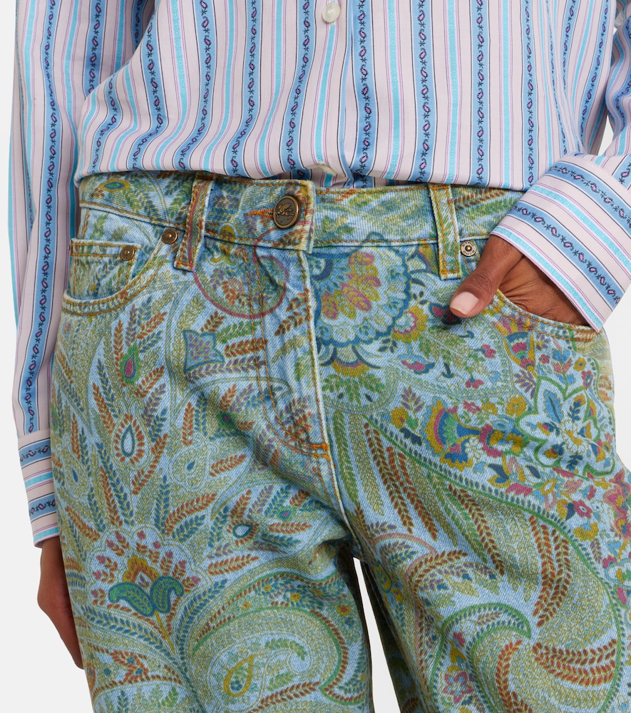 Paisley flared jeans