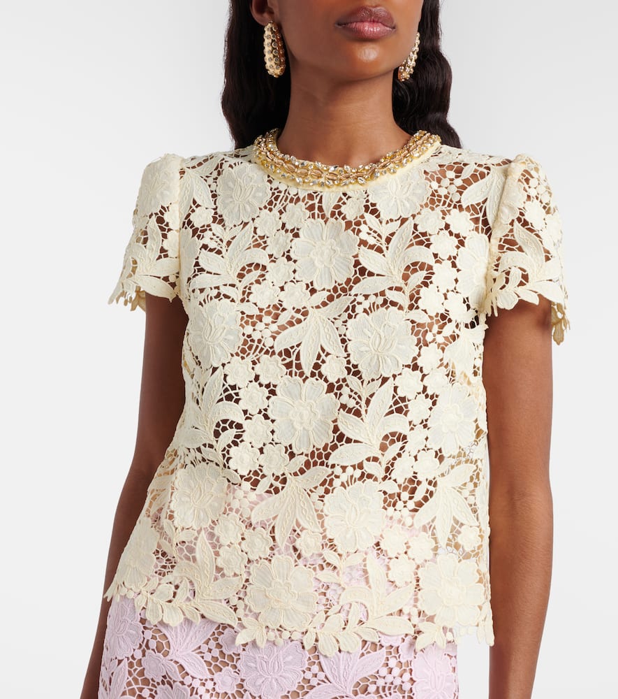 Embellished lace top