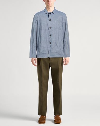 Man Shirt Slate blue Size M Cotton