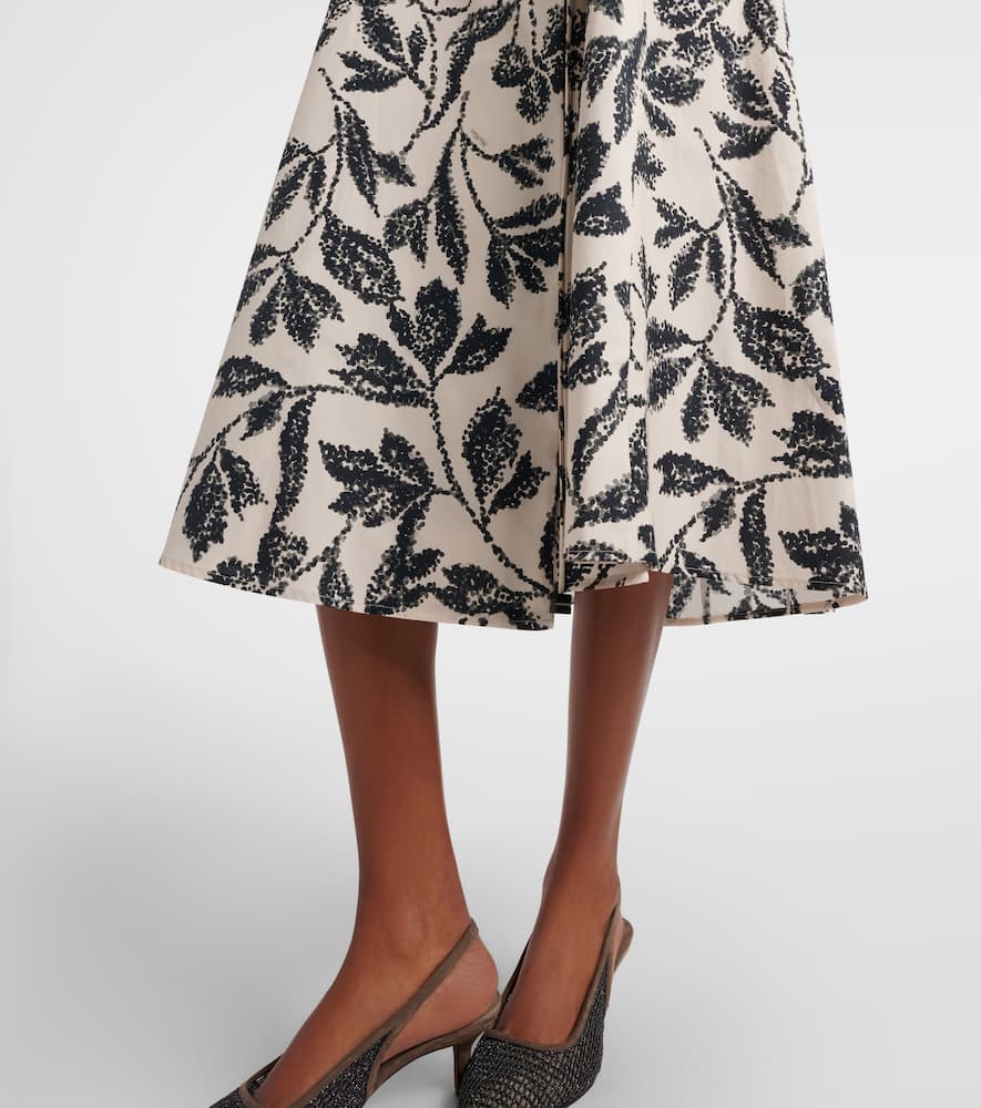 Camino printed cotton wrap dress
