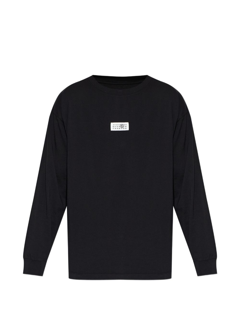 Logo-Patch Cotton Long-Sleeve T-Shirt — Black