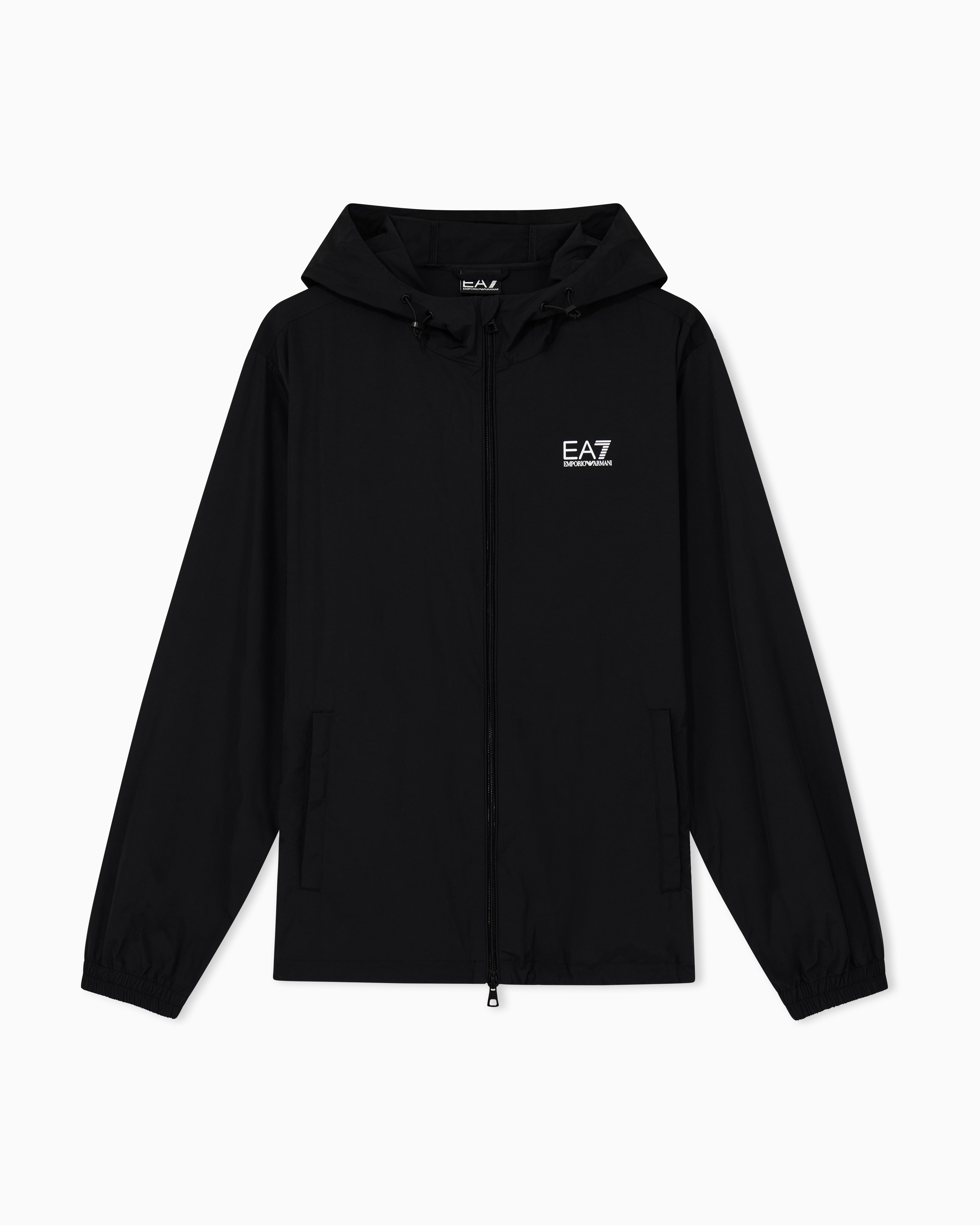 Core Identity nylon hooded sweatshirt