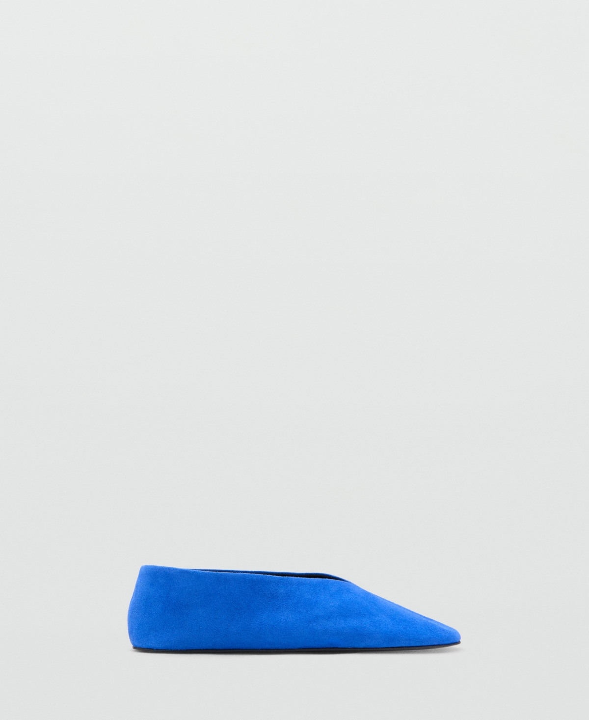 Women's Suede Leather Ballet Flats - Blue