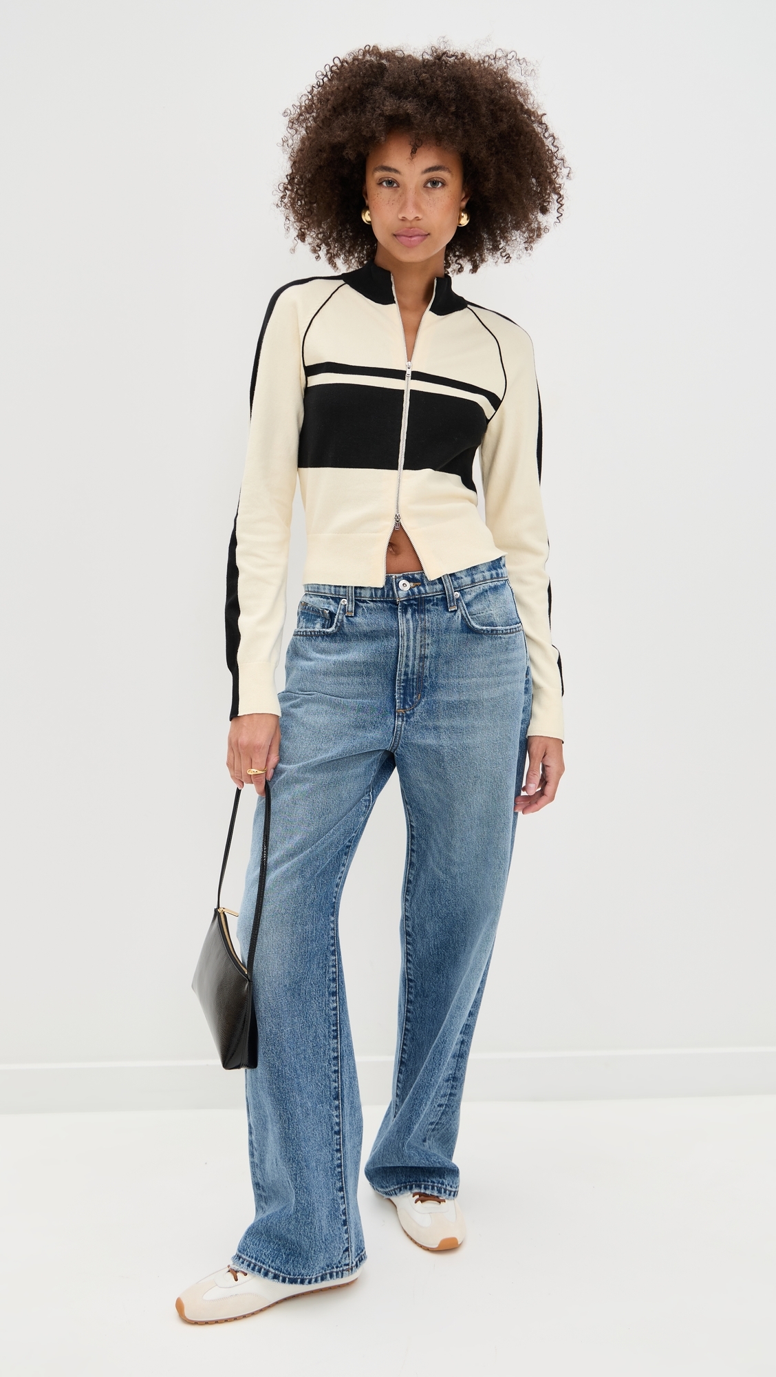 Track Jacket White/Black