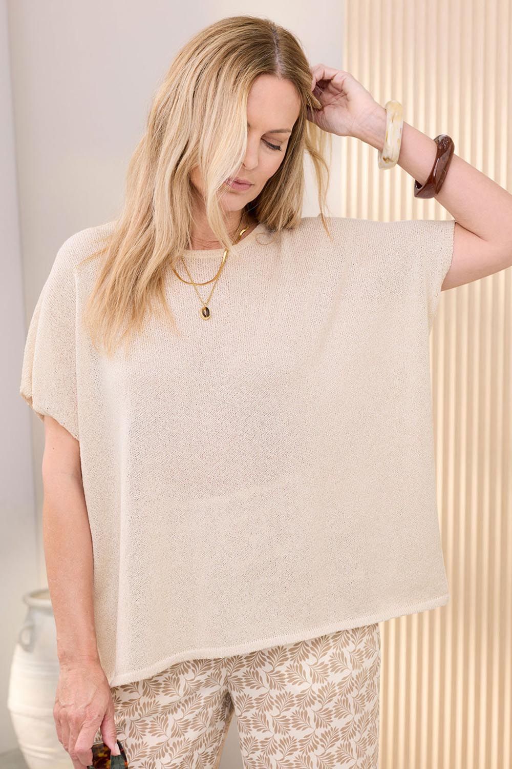 Cotton Traders Women's Relaxed Fit Jumper in Light Sand