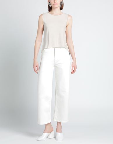 Alessia Santi Woman Top Cream Size 0 Cotton